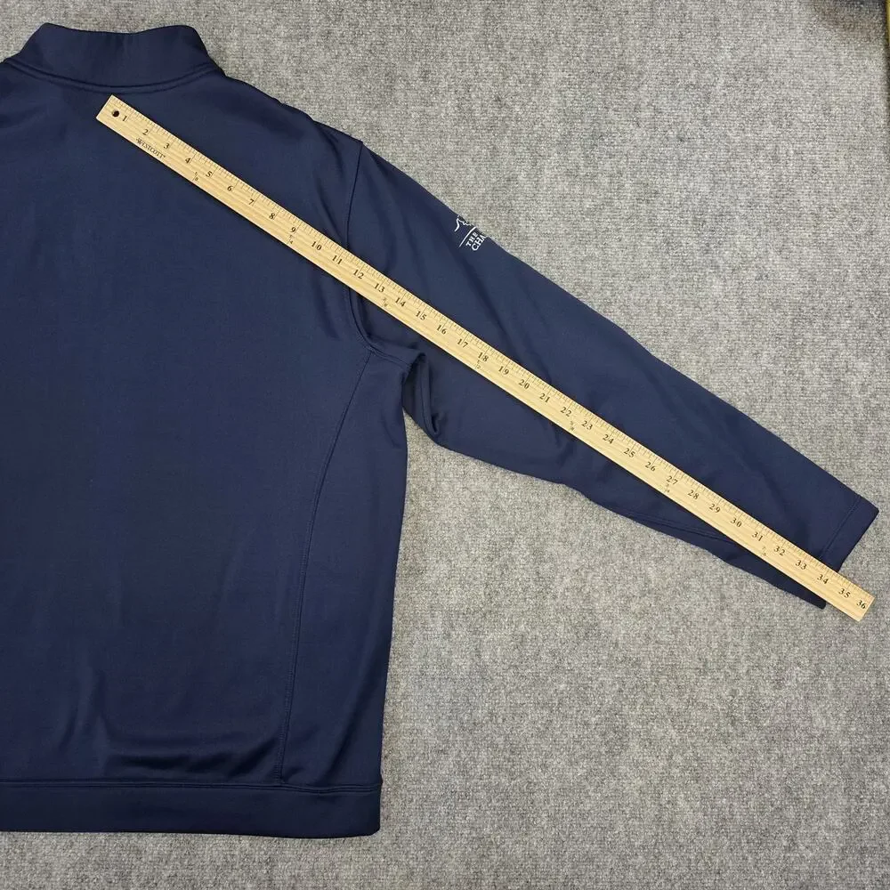 Nike Golf Pullover Mens XL Blue Tour Performance 1/4 Zip The Links at Challedon